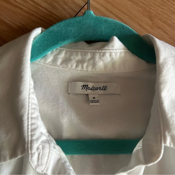 Madewell White Buttoned Relaxed Cap Sleeve Top Medium - Picture 2 of 6